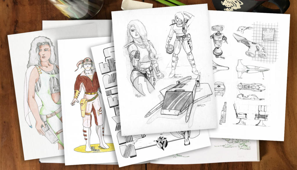 Hand drawings from the 1990s